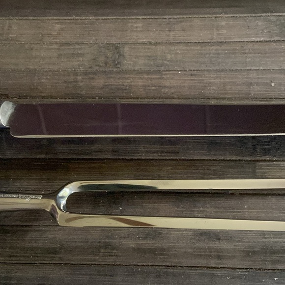 Rosenthal Rostfrei Siena Grill Blue Carving Knife & Fork Set Germany Wiinblad - Picture 6 of 7